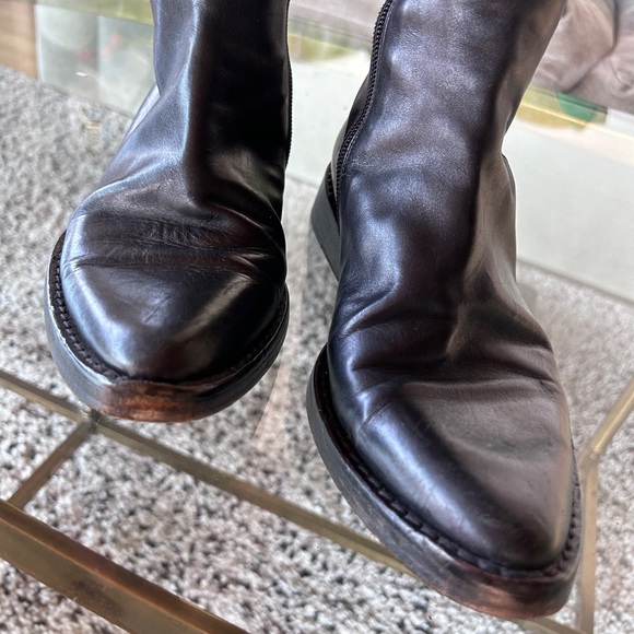 Ann Demeulemeester black and cognac leather riding boots size 6 (36.5) - Picture 7 of 16